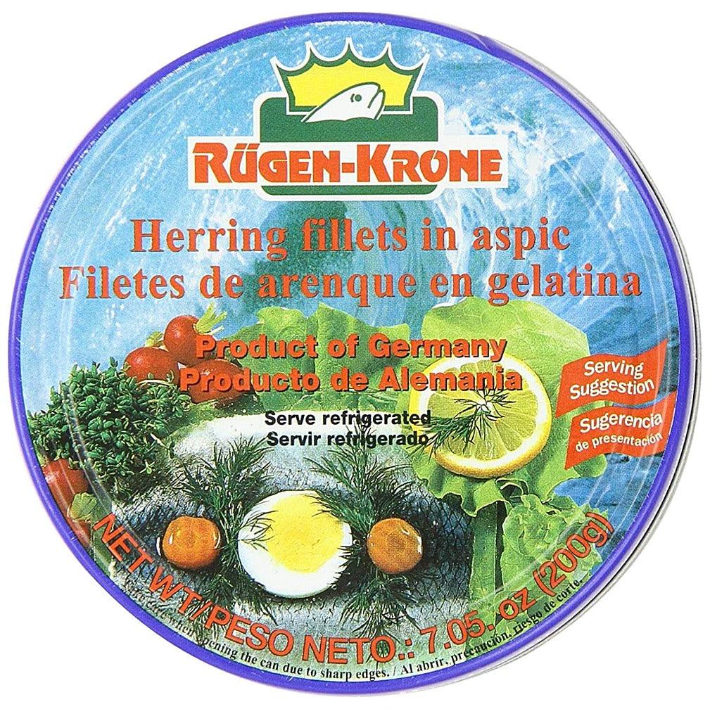 Rugen Krone Herring Fillets in Aspic- 200 g