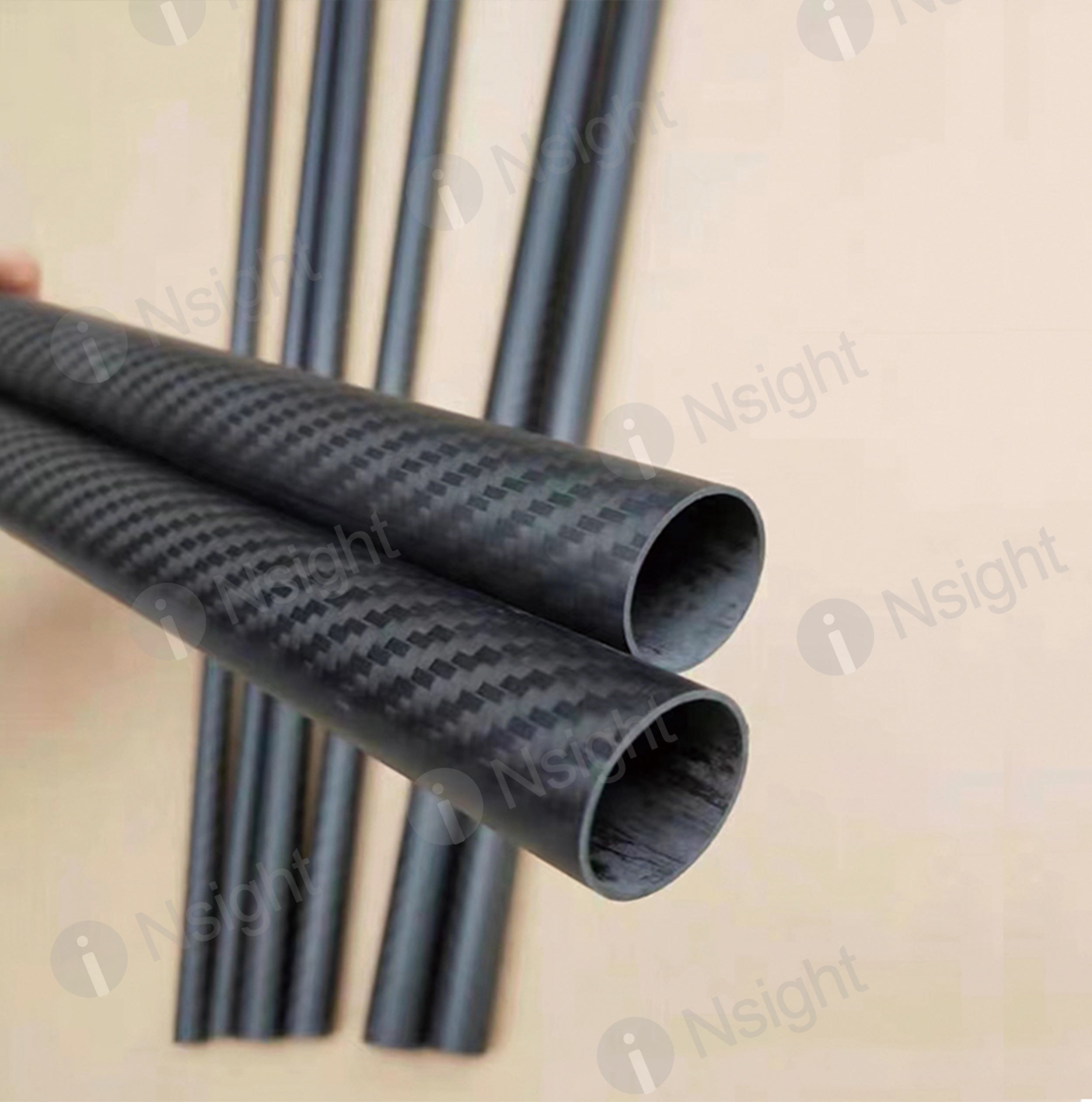 Solid Carbon Rod Carbon Fiber Rod,Carbon Fibre,2pcs 500mm Length Carbon  Fiber Tube Carbon Pipe for Fishing Rods,Kites,Tents and Tripods (Color 