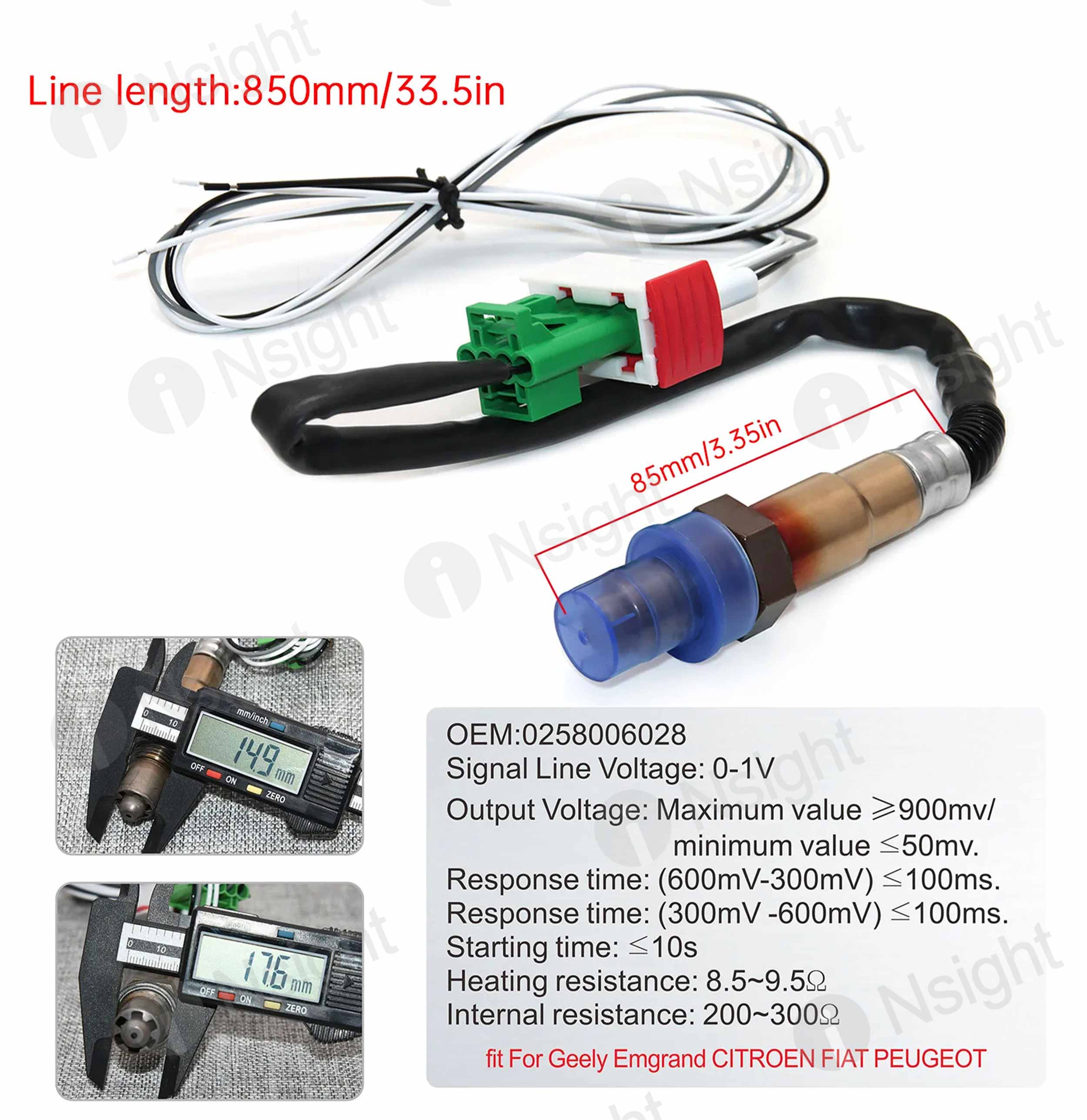 52mm Digital Air Fuel Ratio Gauge With Narrowband O2 Oxygen Sensor Car ...