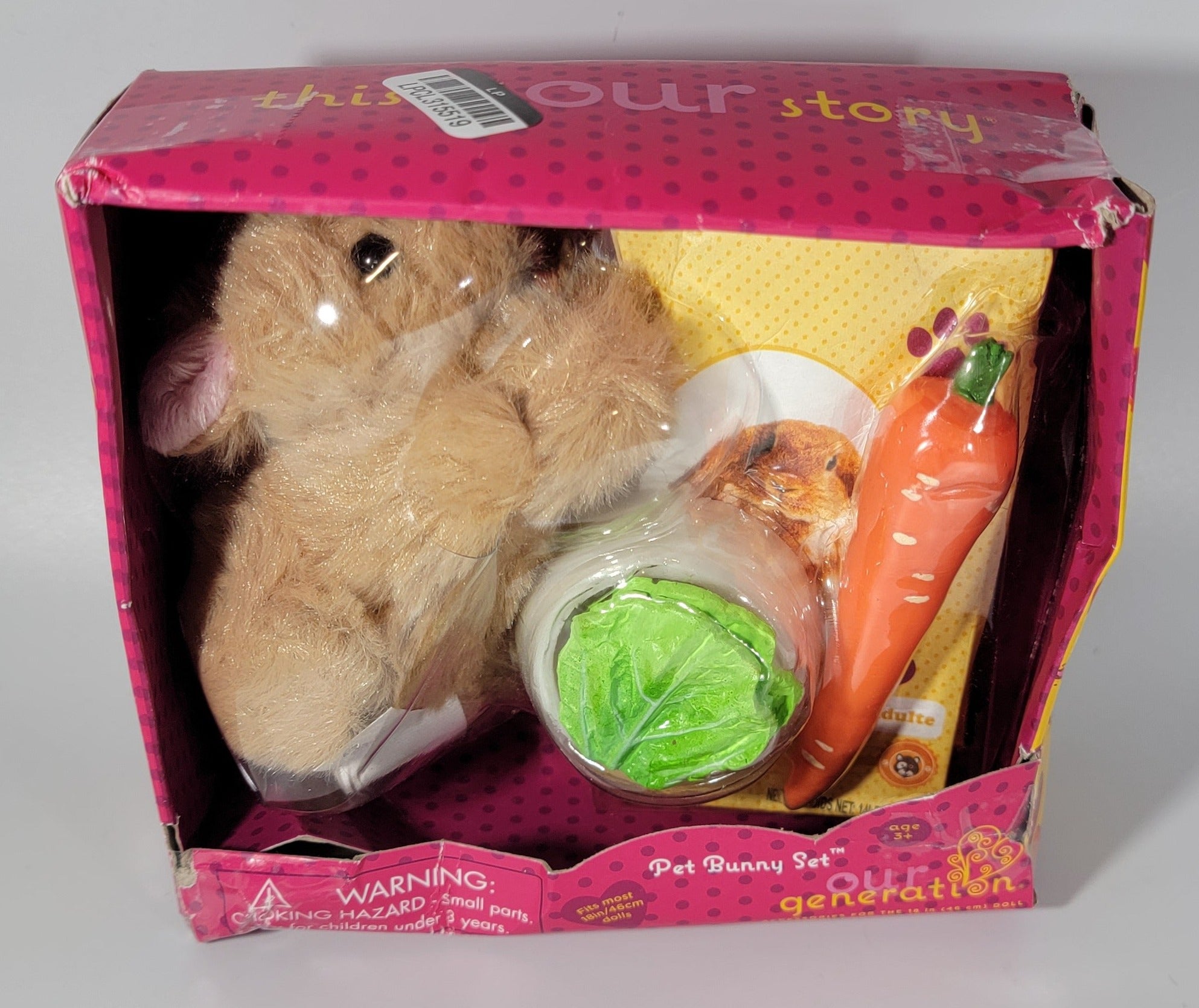 Our Generation Mini Plush Pet Bunny Accessory Set for 18