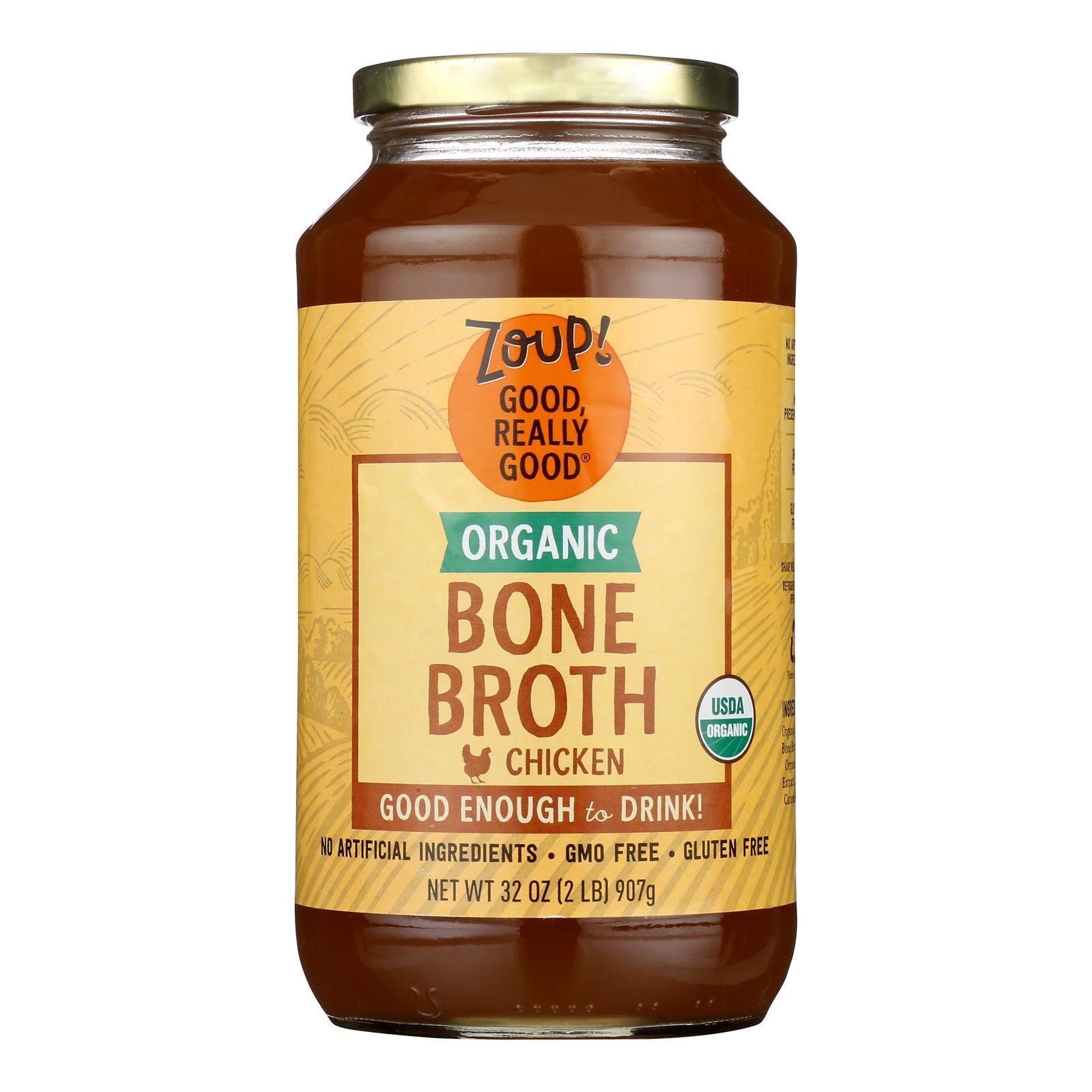 Zoup! Good Really Good - Bone Broth Chicken - Case of 6-32 Ounce