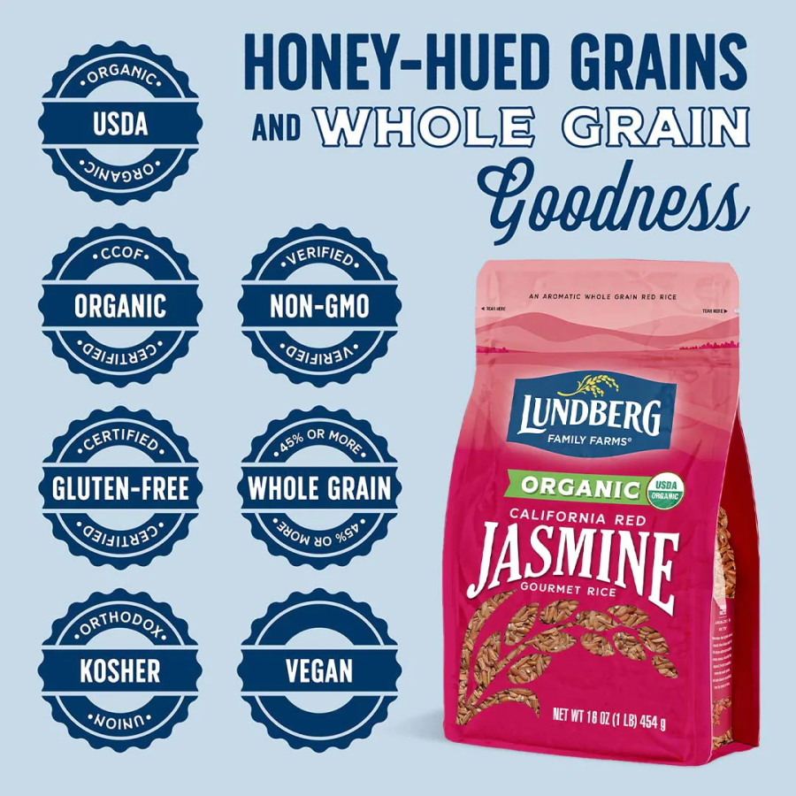 Lundberg Family Farms Organic California Red Jasmine Rice 16oz