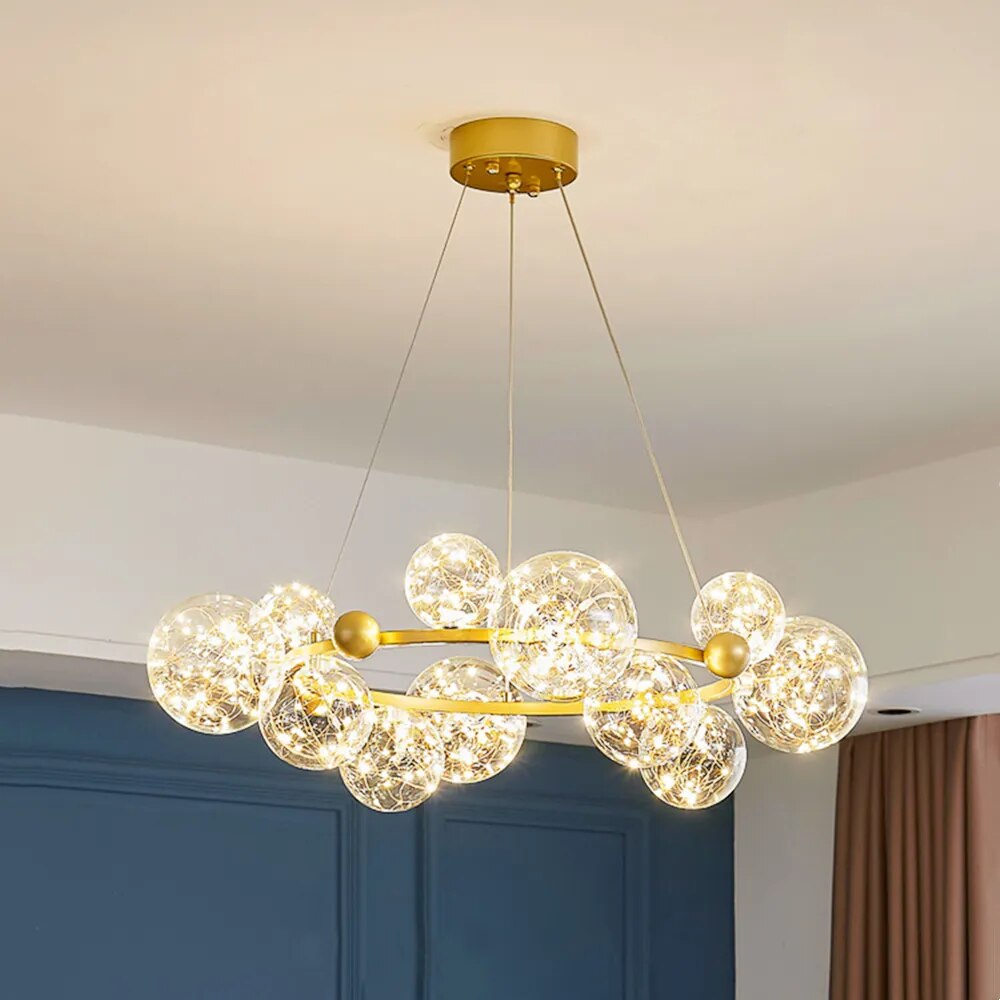 Golden Glass Pendant Light