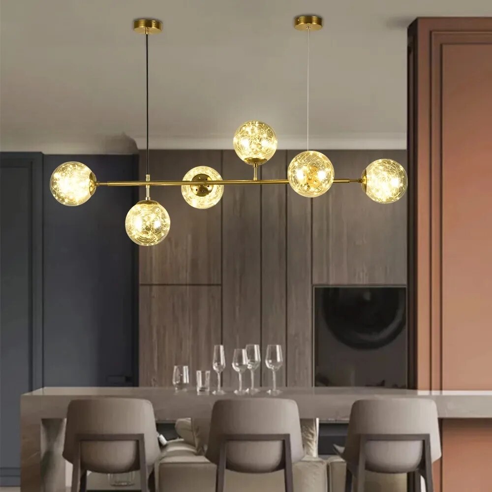 Golden Glass Pendant Light