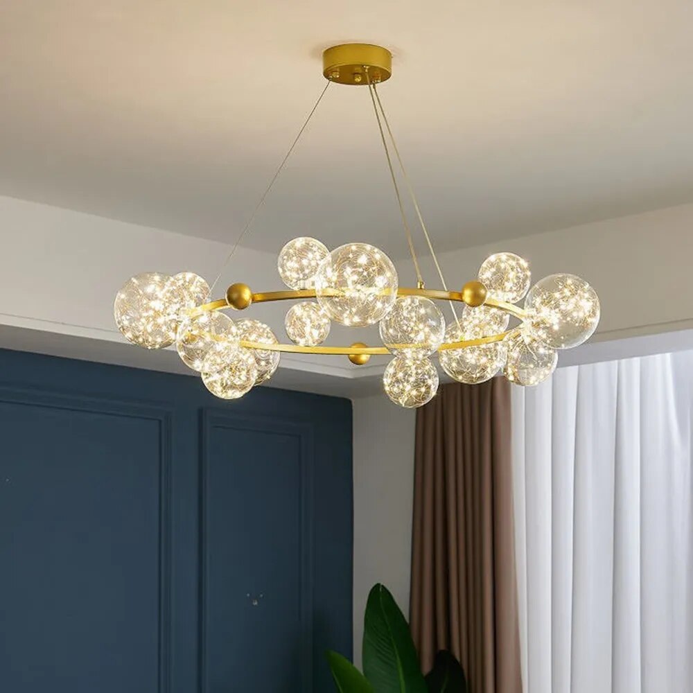 Golden Glass Pendant Light