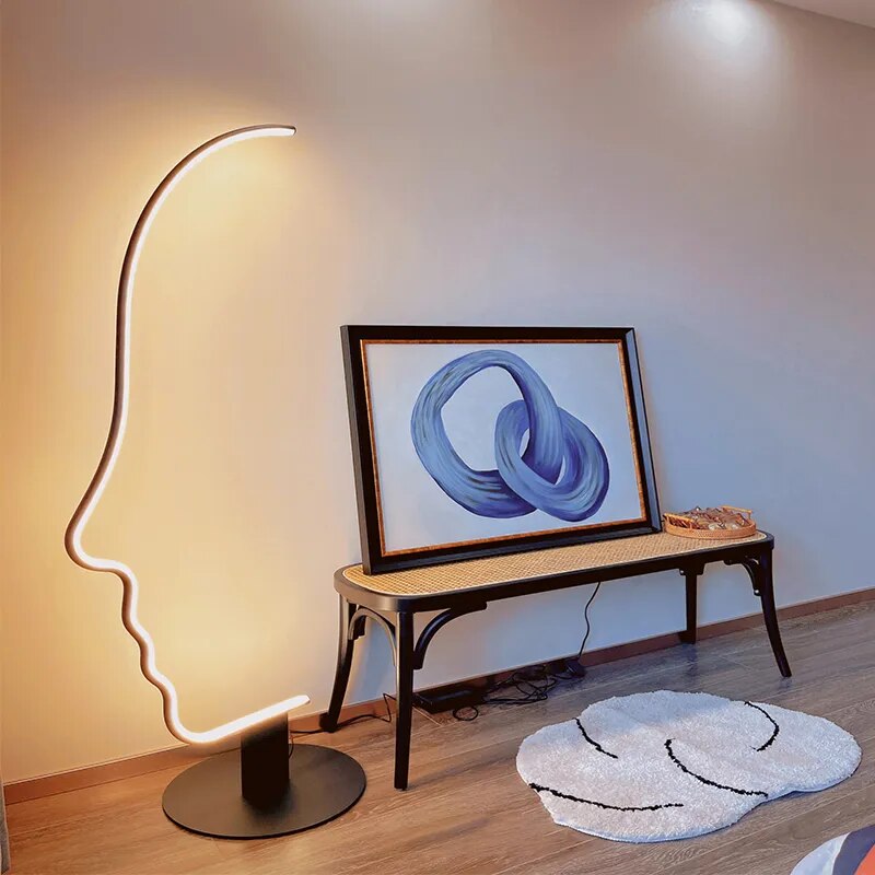 Nordic Face Silhouette Floor light