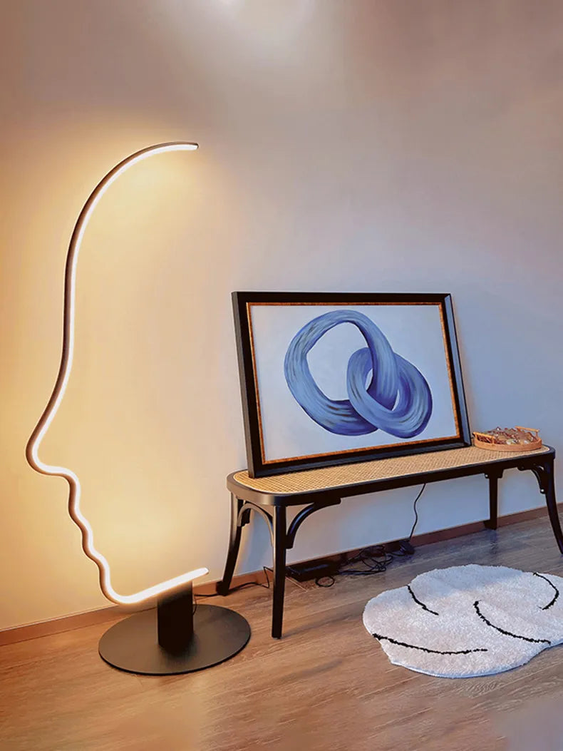 Nordic Face Silhouette Floor light