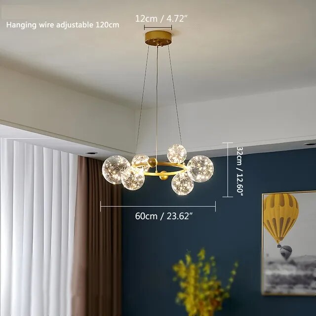 Golden Glass Pendant Light