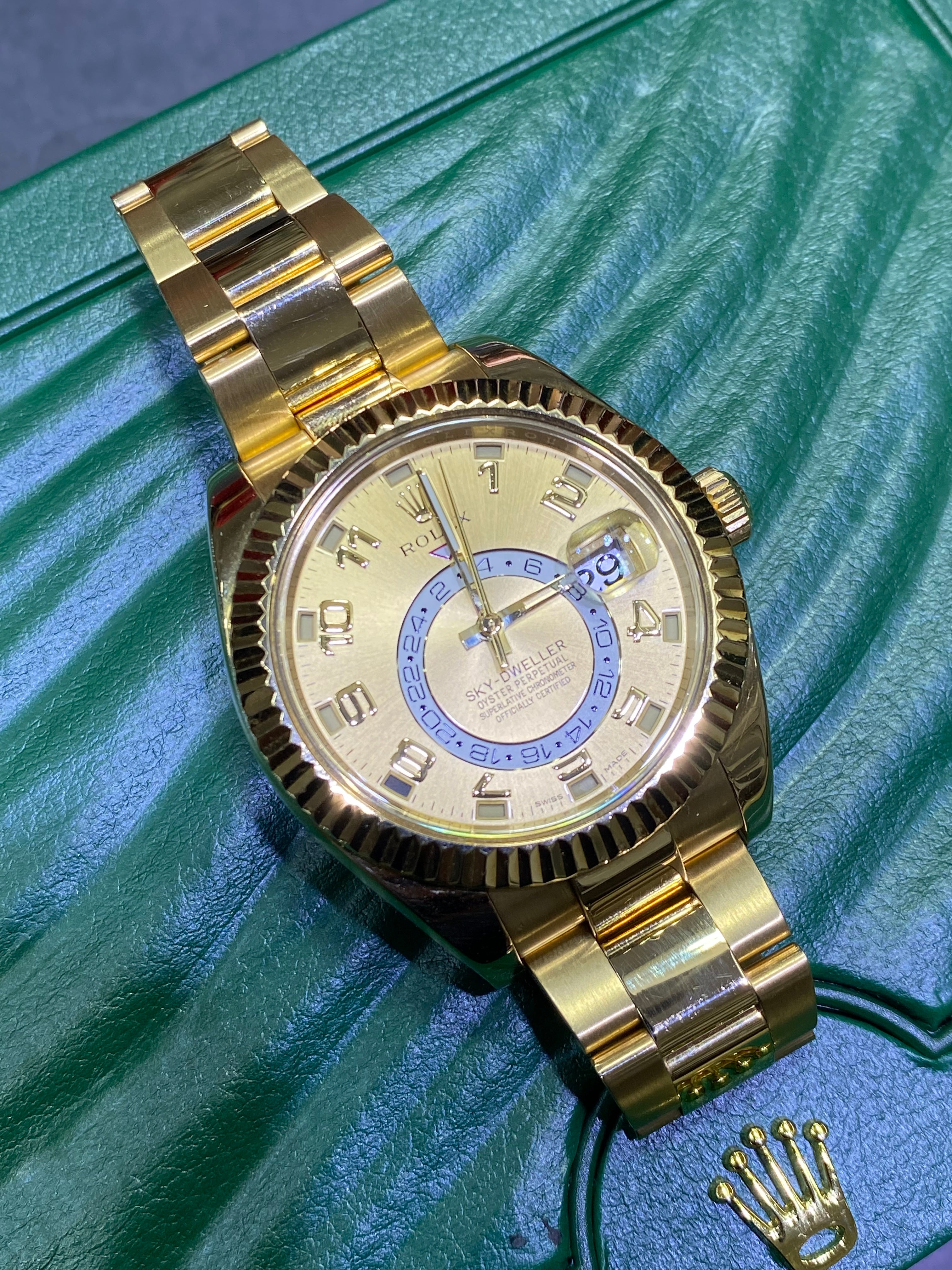 2021 Rolex Skydweller 42 mm ,18k solid champagne dial Mint