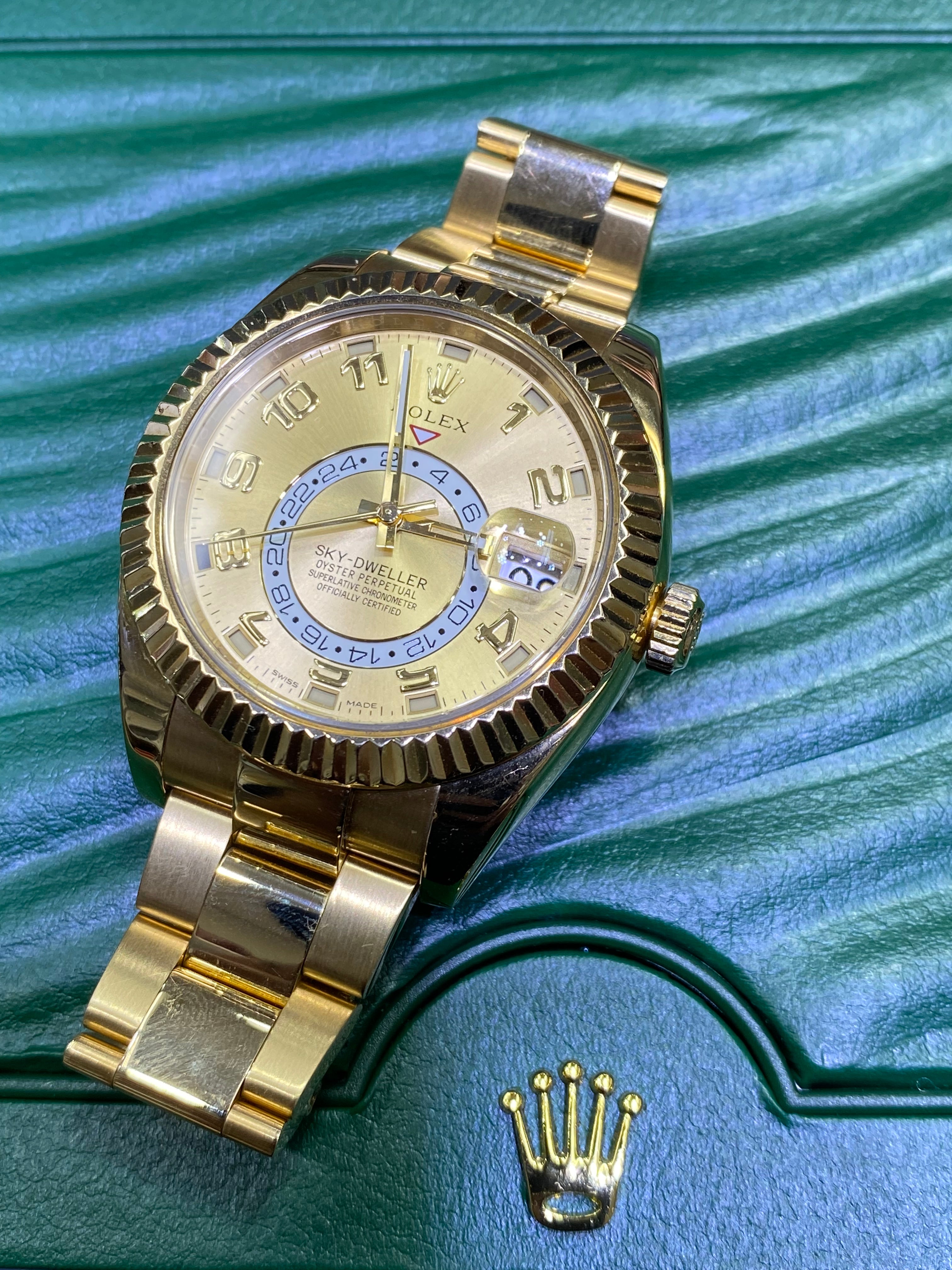 2021 Rolex Skydweller 42 mm ,18k solid champagne dial Mint