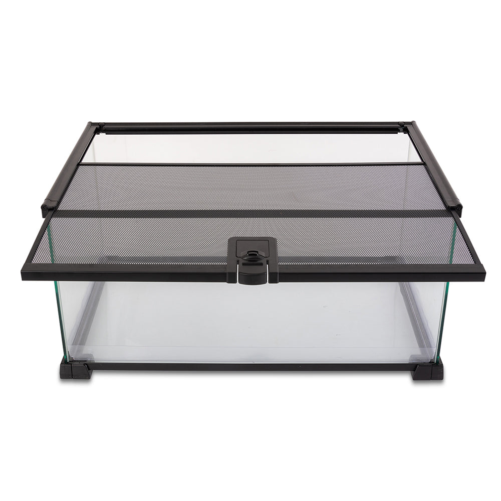 There's a top view in using the REPTI ZOO reptile terrarium