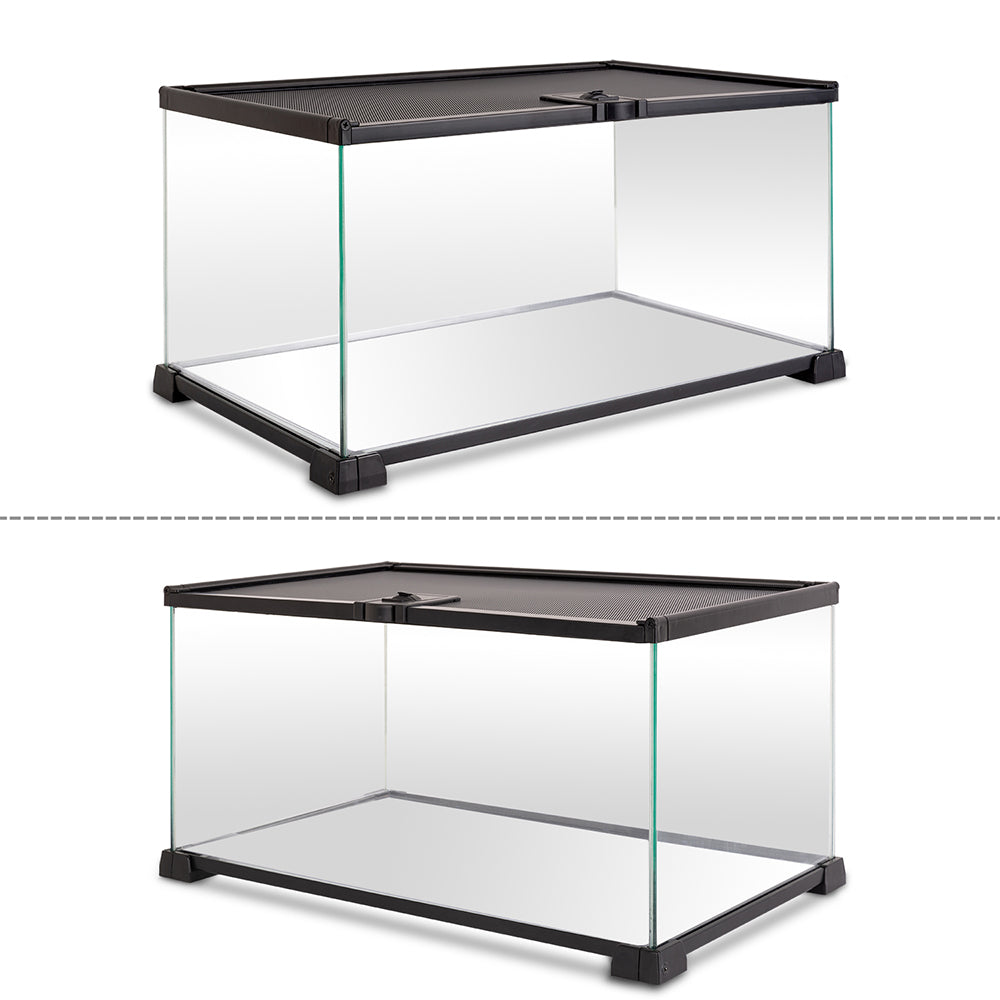 Terrarium with full glass sides