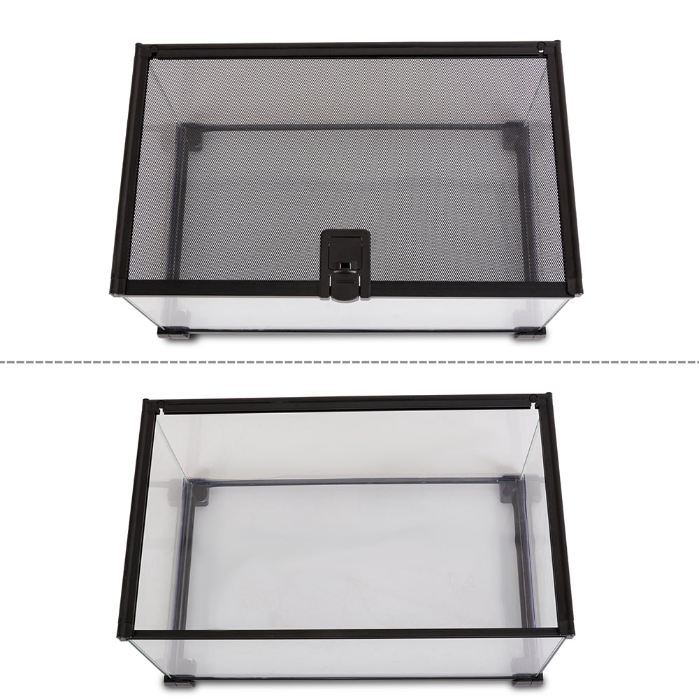 Remove the wire mesh top cover and compare with the whole terrarium body