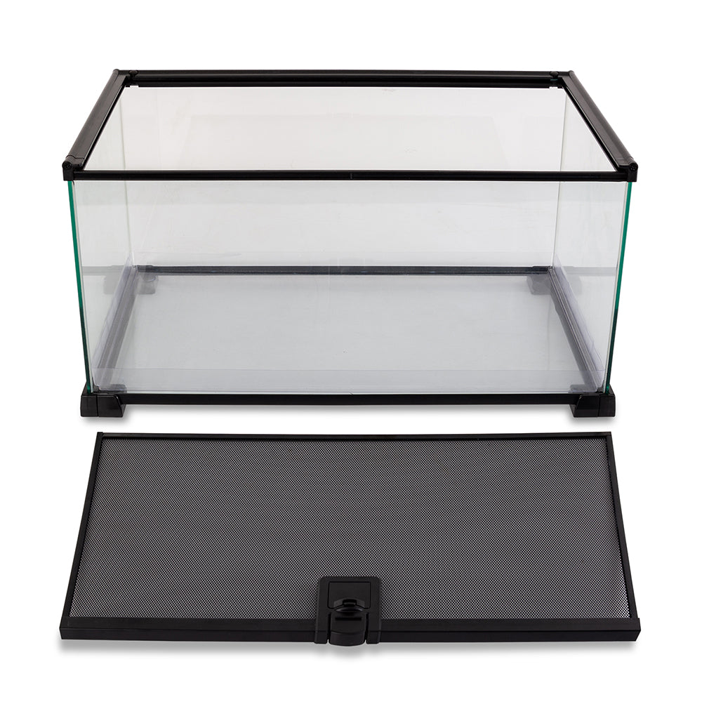 Remove the top cover of the terrarium