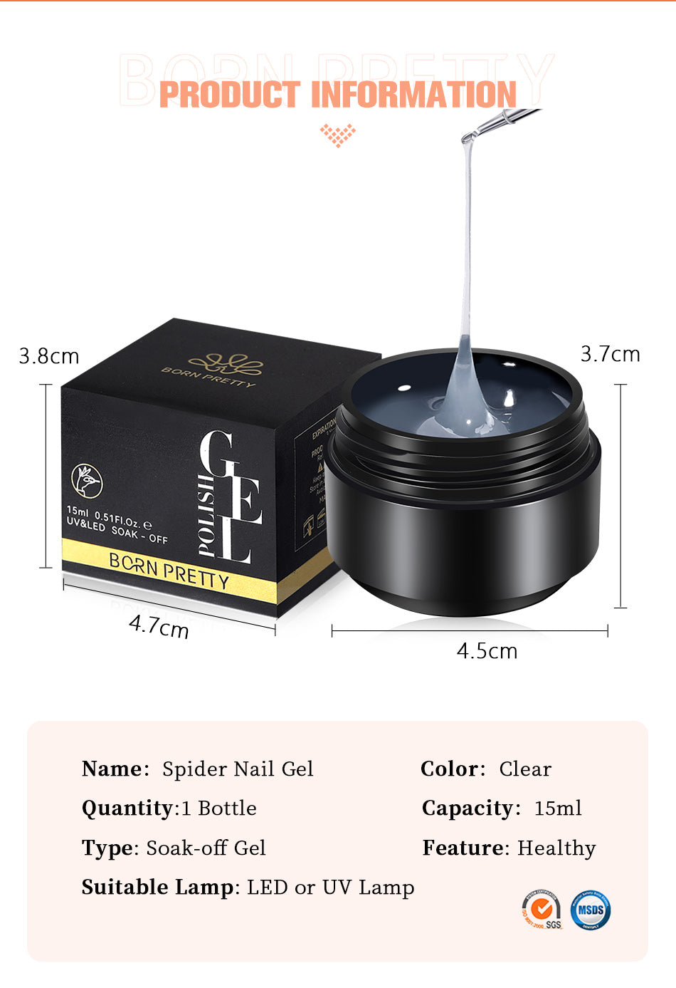 Clear Semi Solid Spider Nail Gel 15ml 3 Clear Semi Solid Spider Nail Gel 15ml -Born Pretty Salon 1 02 1e679323 9c19 4181 9db7 e475e143ba7b