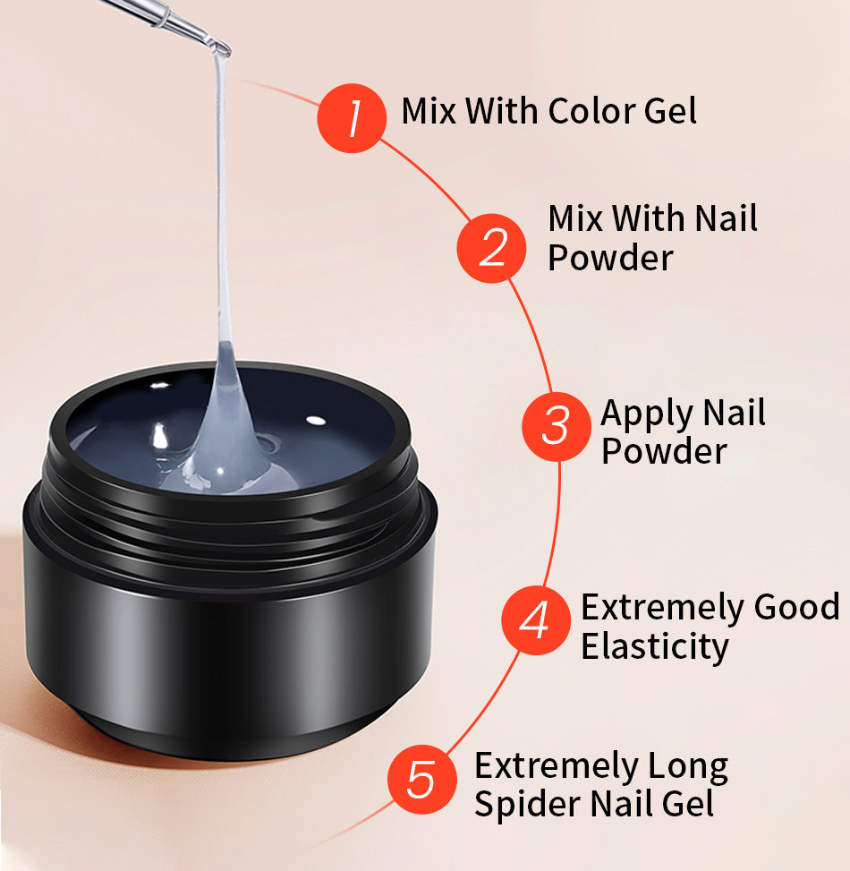 Clear Semi Solid Spider Nail Gel 15ml 8 Clear Semi Solid Spider Nail Gel 15ml -Born Pretty Salon 1 07