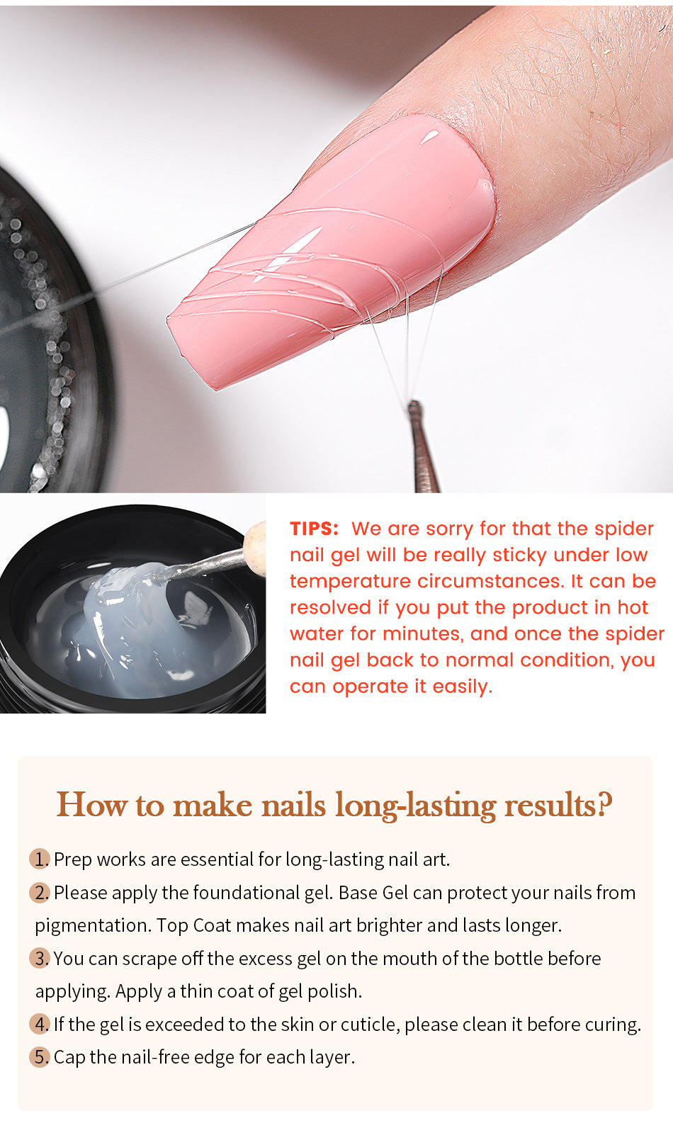 Clear Semi Solid Spider Nail Gel 15ml 10 Clear Semi Solid Spider Nail Gel 15ml -Born Pretty Salon 1 09