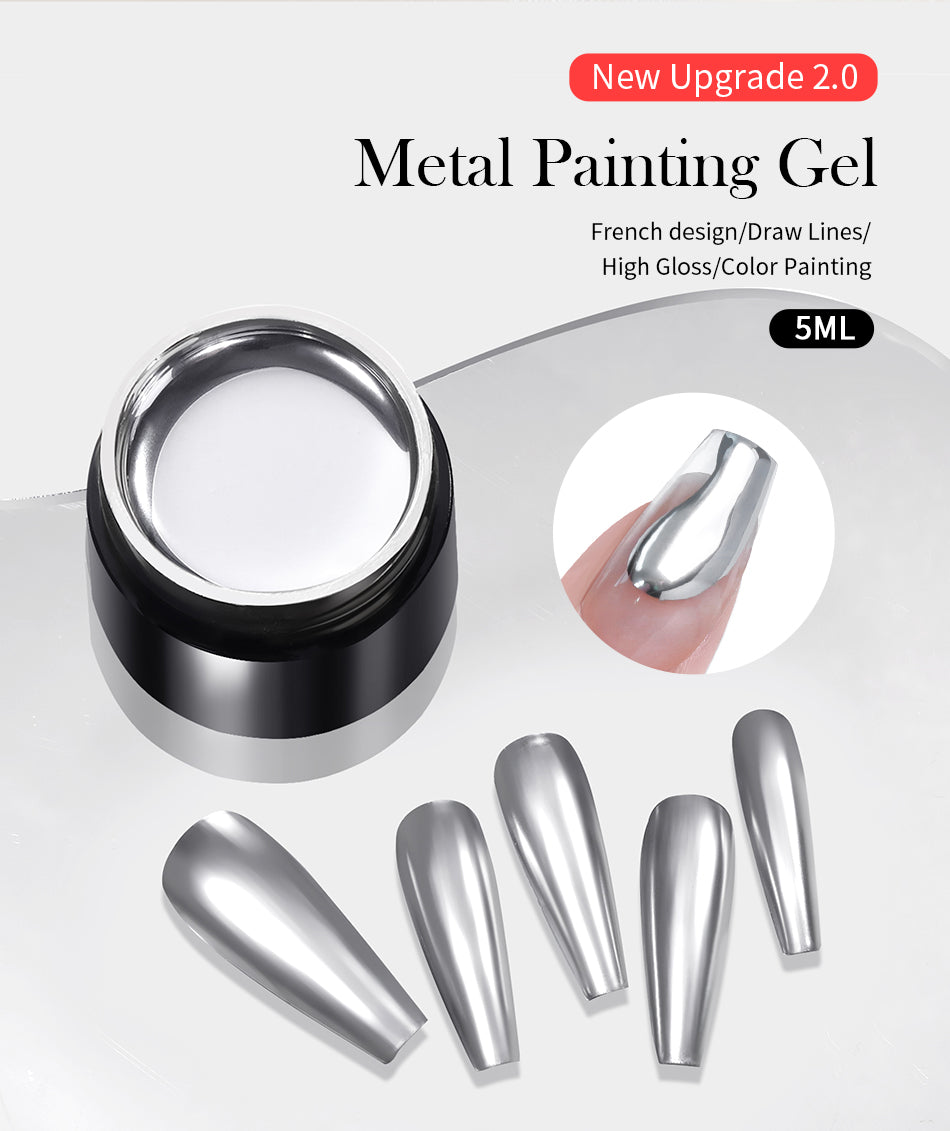 Silve Paint Mirror Chrome Finish Metallic, Gloss Oil-Based Silver