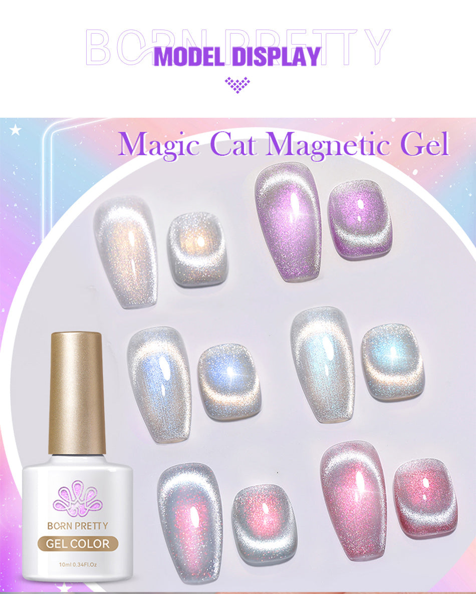 Purple Magic Cat Magnetic Gel MCM02 10ml 11 Purple Magic Cat Magnetic Gel MCM02 10ml -Born Pretty Salon BTB 04