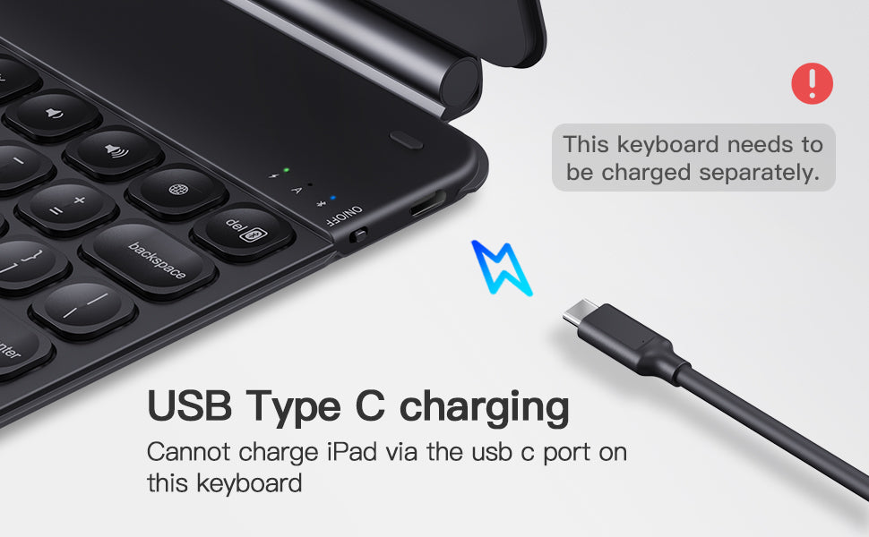 Officelab KB09112 12.9-inch Keyboard for iPad Pro with USB C charging