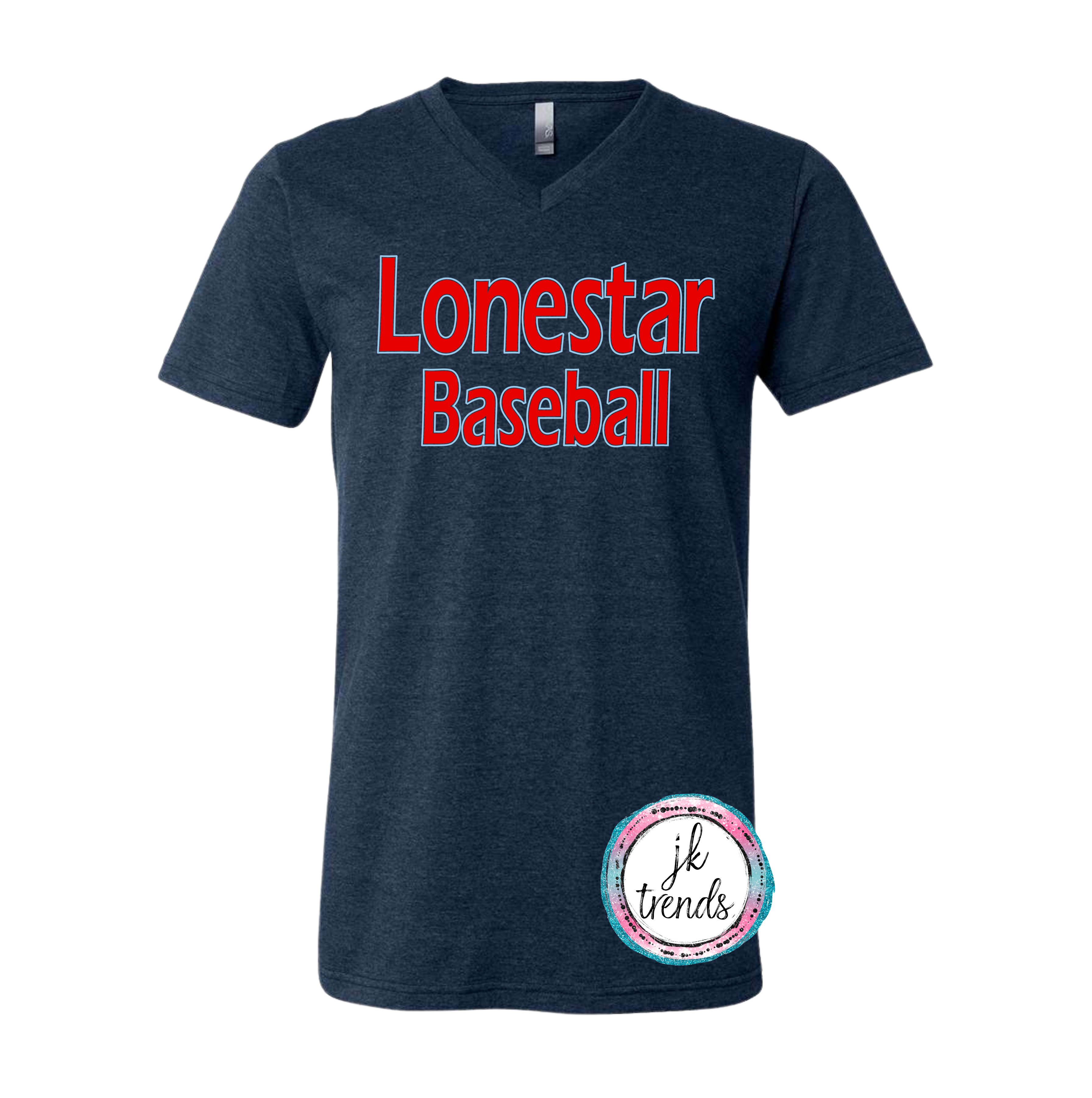 Lonestar Baseball V-Neck Bella Canvas