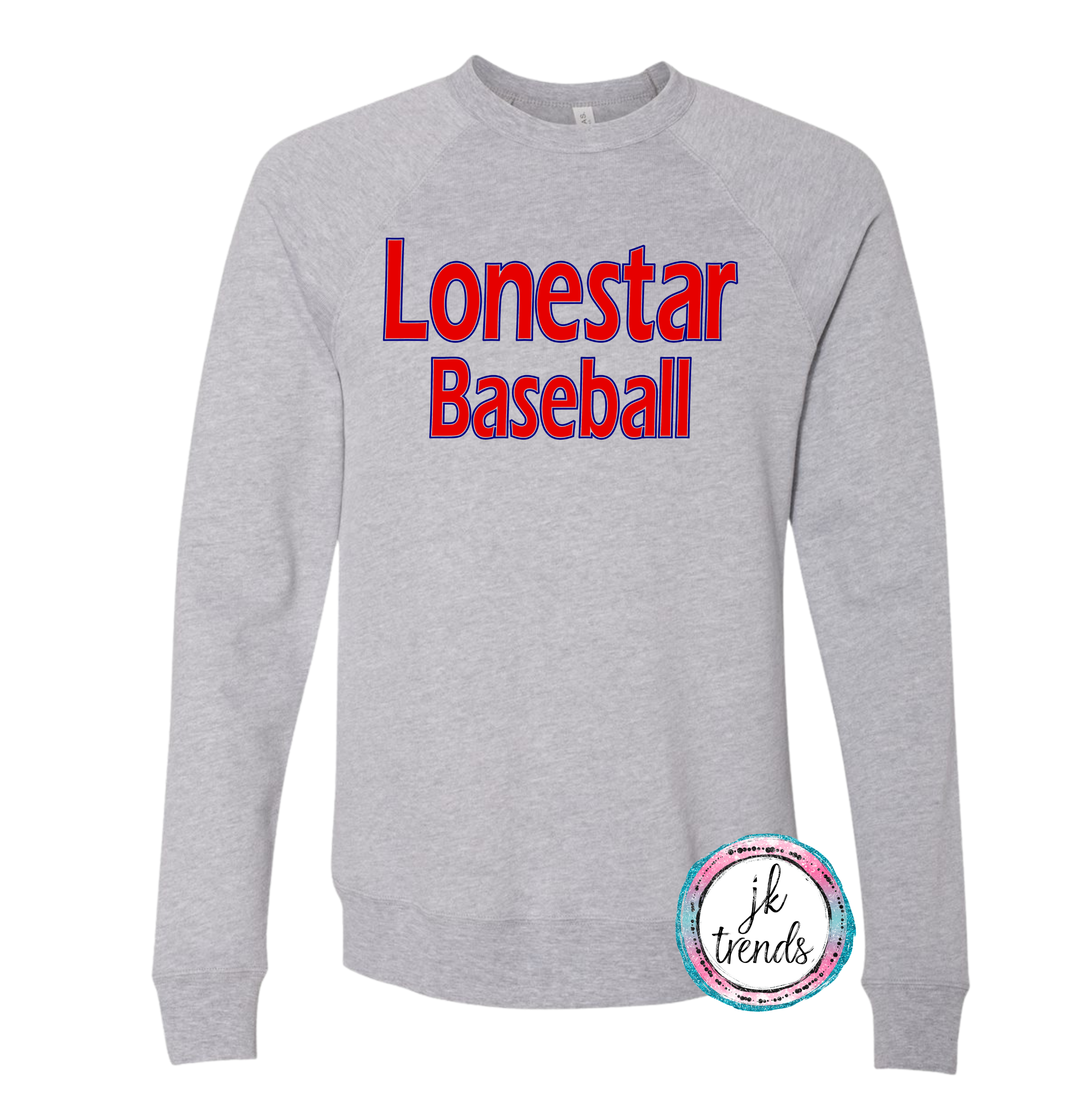 Lonestar Baseball Toddler/Youth/Adult Bella Canvas Sweatshirt