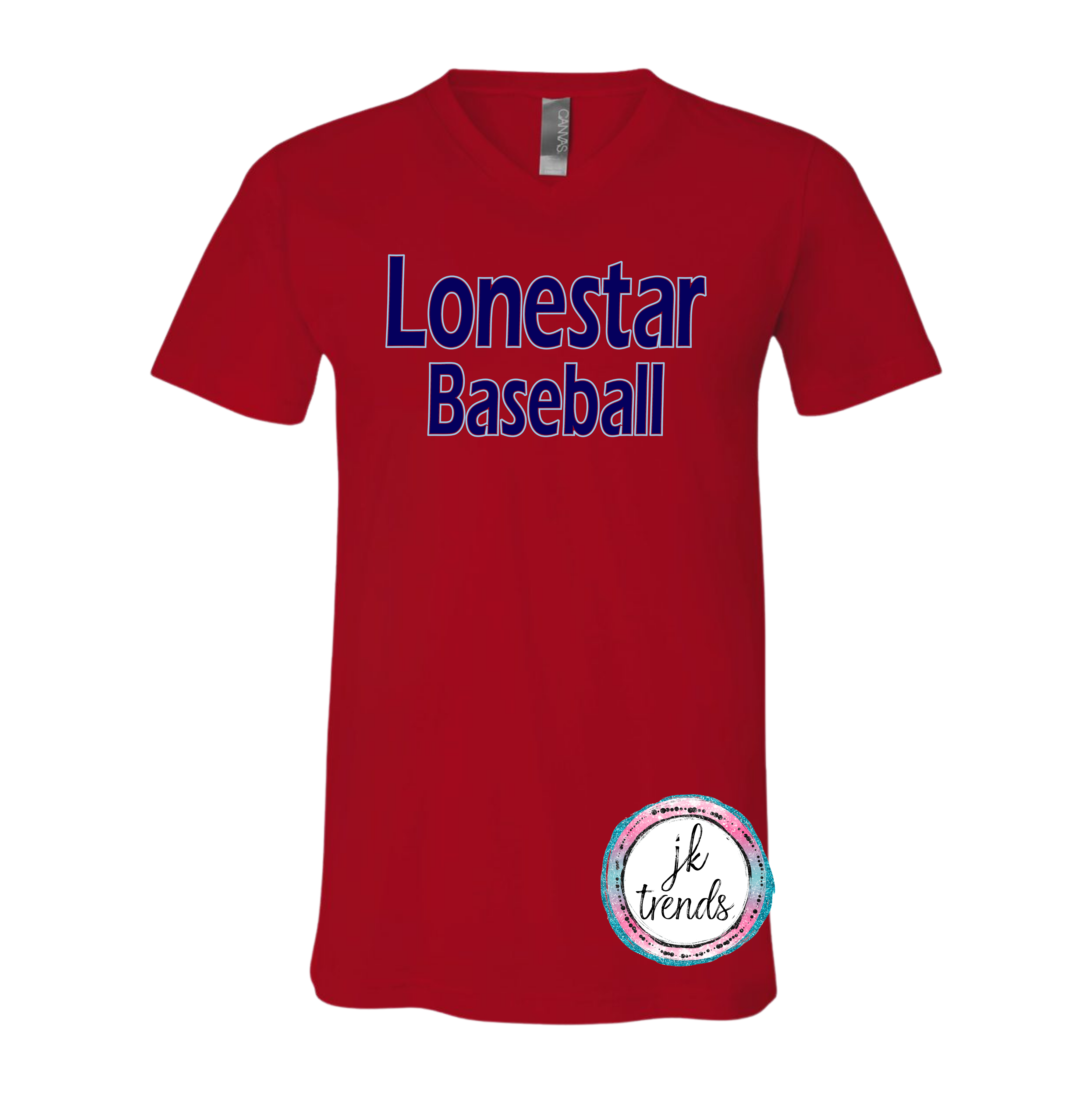 Lonestar Baseball V-Neck Bella Canvas