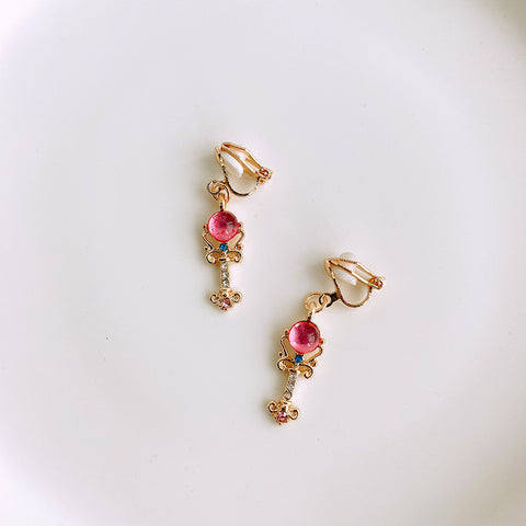 Pink crystal key earrings 02 9c4304c5 0b3b 4e81 994d B04c7742d808 480x480