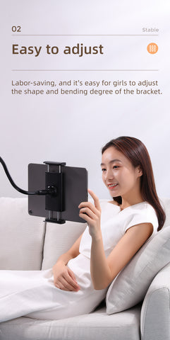 Universal Lazy Long Arm 360° Adjustable Clamp Bracket Stand for Bed/Sofa/Table 5