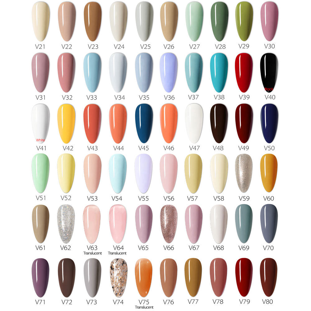 Color chart for venalisa mud gel paint