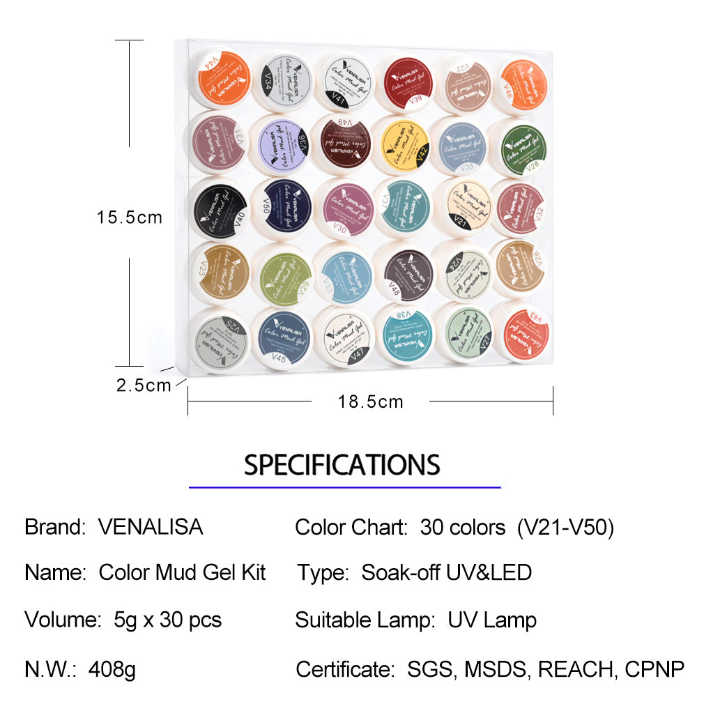 Set de 30 colores de gel de barro - 3