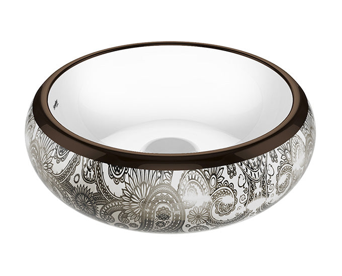 Cera Silvio Table Top Wash Basin Silver A2021101SL