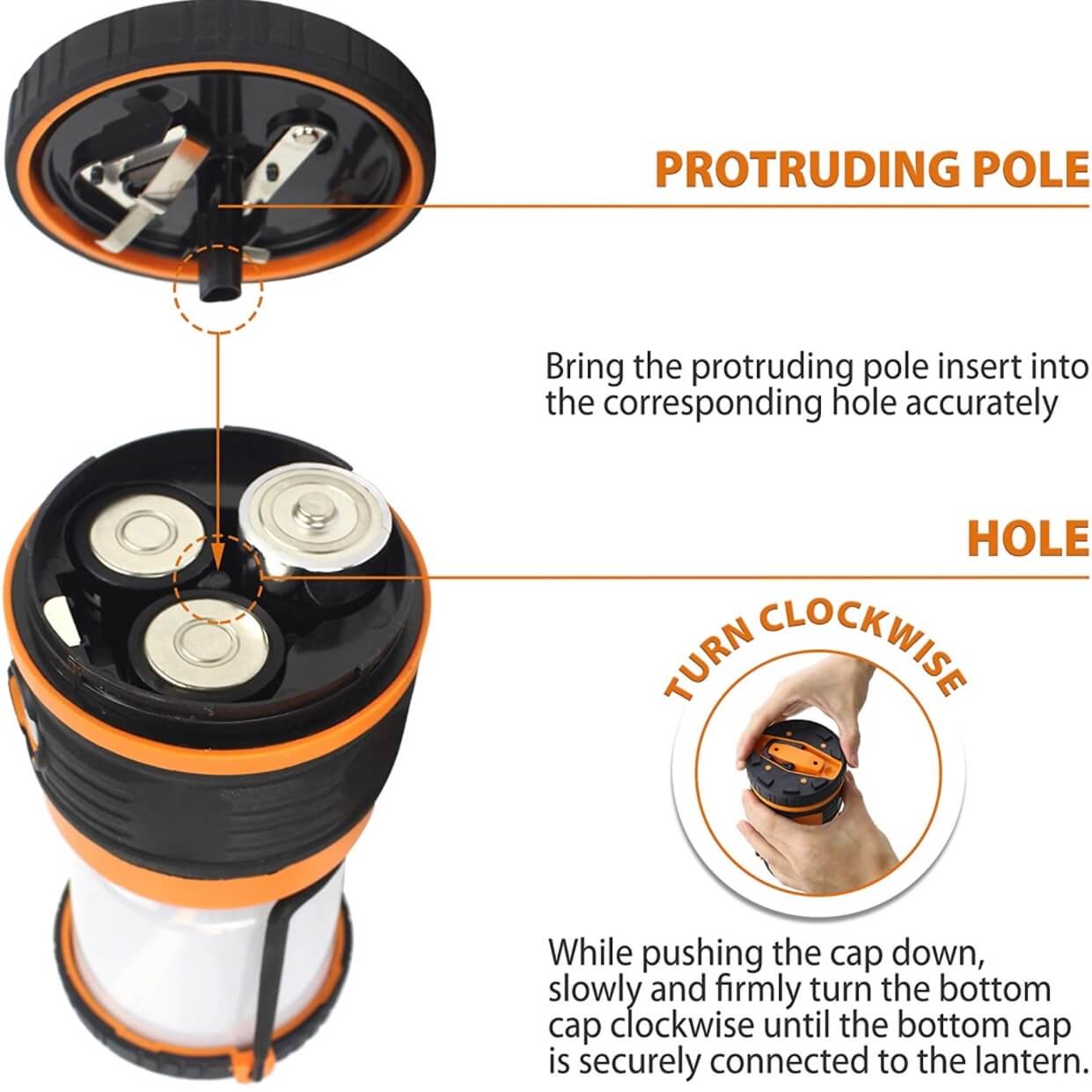 AYL 1800 Lumen LED Battery Powered Lantern With 4 Light Modes