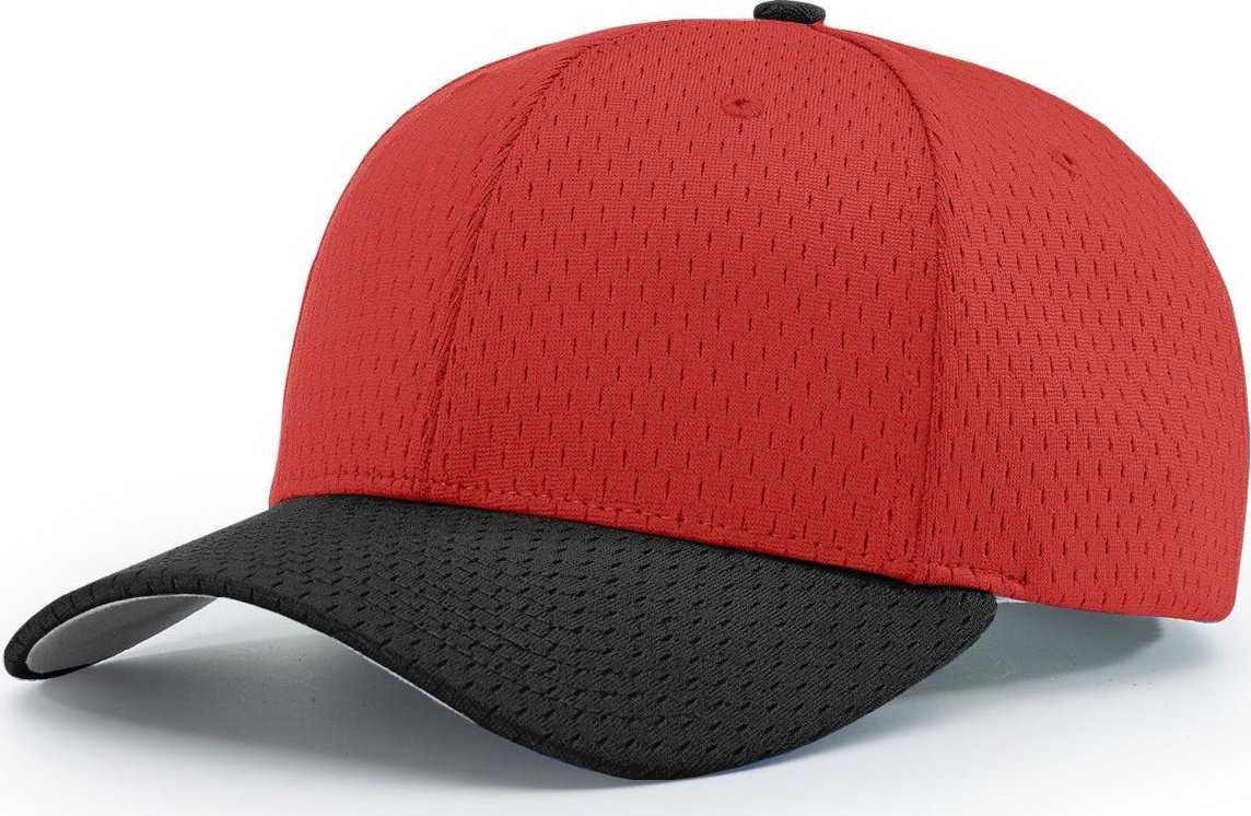 Richardson 414 Pro Mesh Adjustable Cap - Red Black