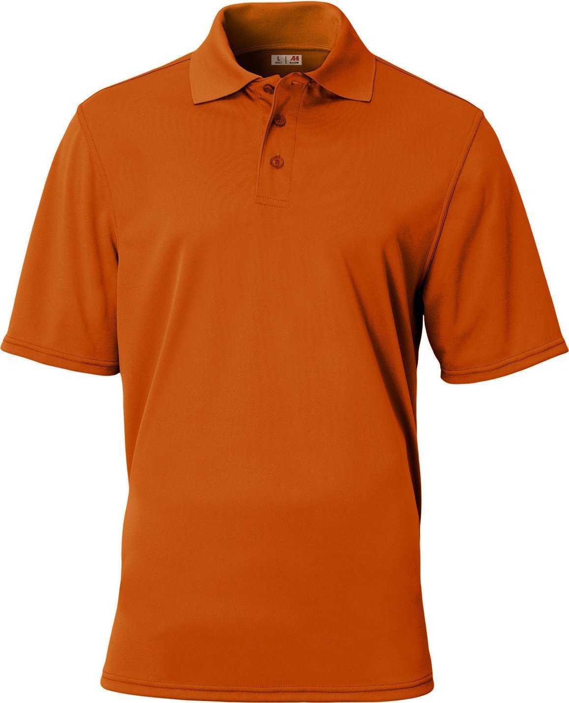 A4 N3040 Adult Essential Polo - Burnt Orange