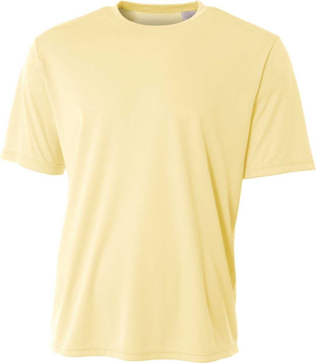 A4 NB3402 Sprint Short Sleeve Youth Tee - Light Yellow