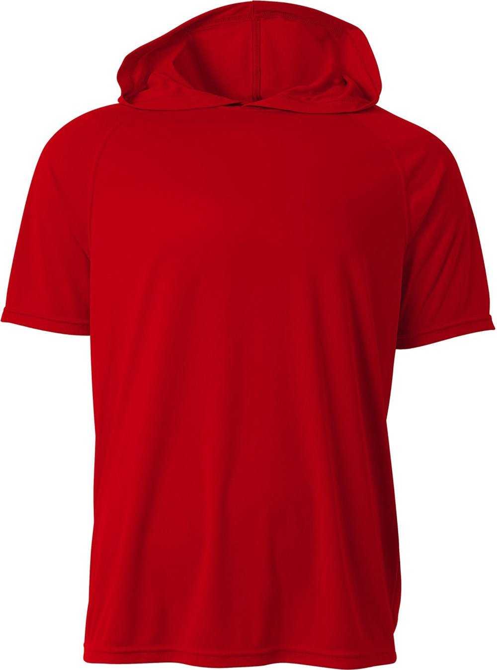 A4 NB3408 Youth Hooded T-Shirt - Scarlet