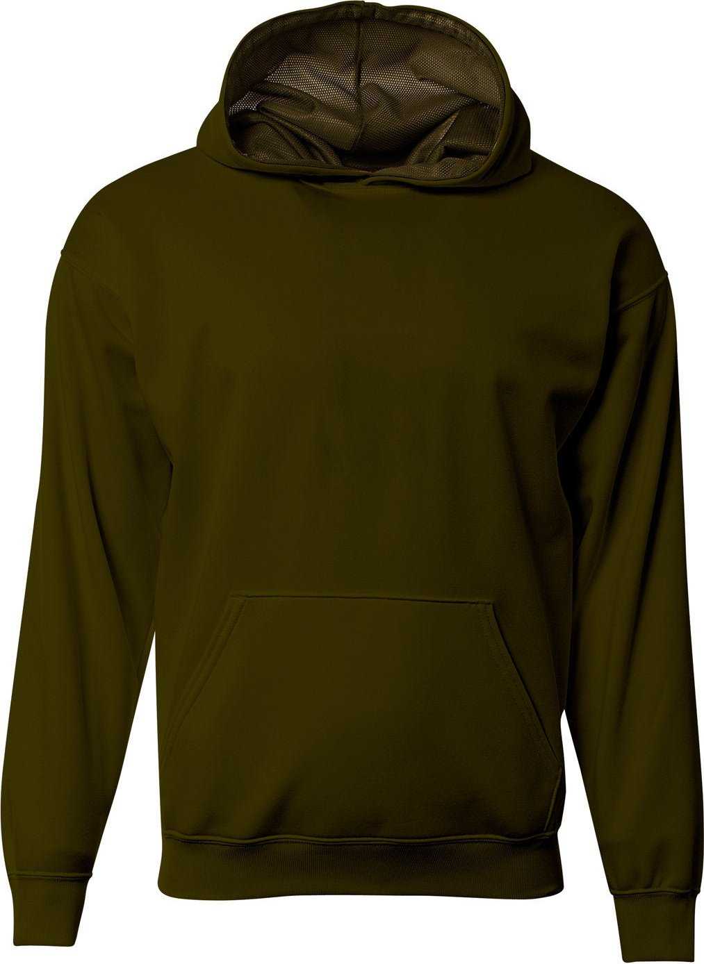 A4 NB4279 Youth Sprint Hooded Sweatshirt - Military Green