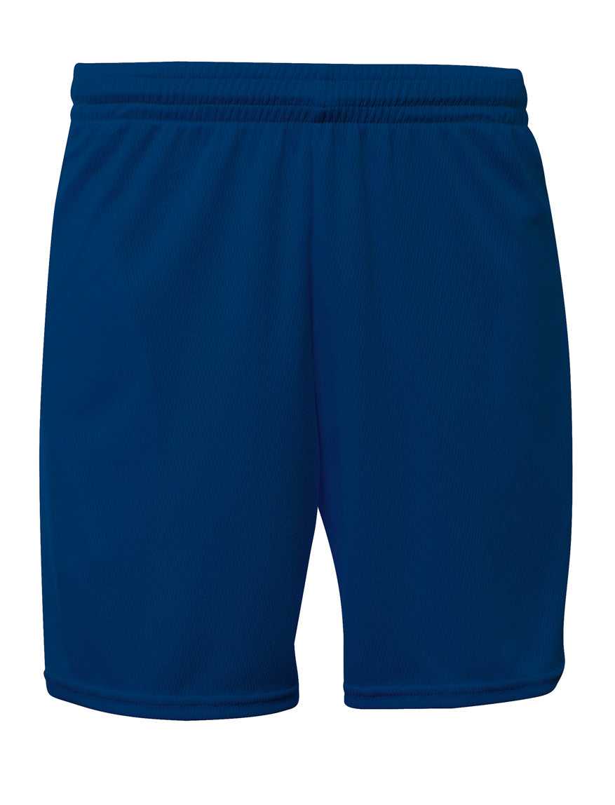 A4 N5384 Adult Flatback Mesh Short with Pockets - Navy