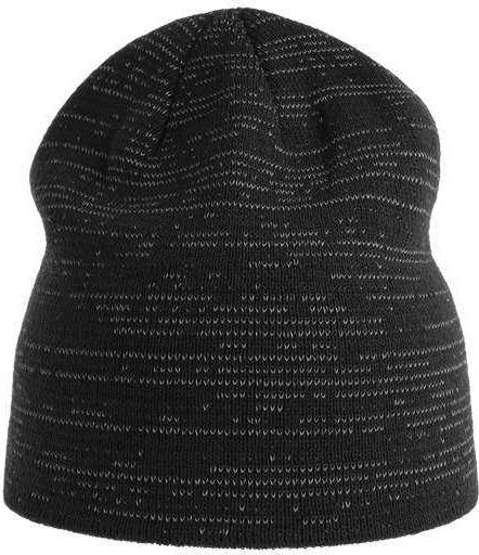 Atlantis Headwear SHIB Shine Sustainable Reflective Beanie - Black (Nero)