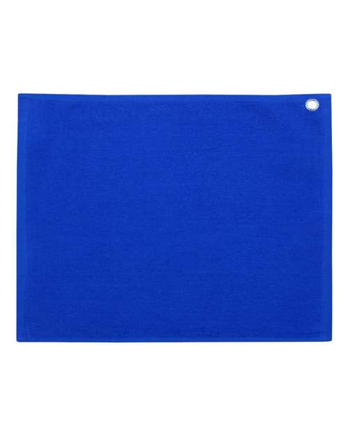 Carmel Towel Company C1518GH Velour Hemmed Towel with Grommet & Hook - Royal