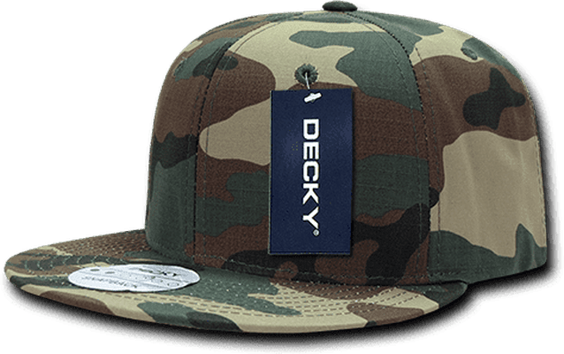 Decky 360 Ripstop Snapback Cap - Woodland Camo