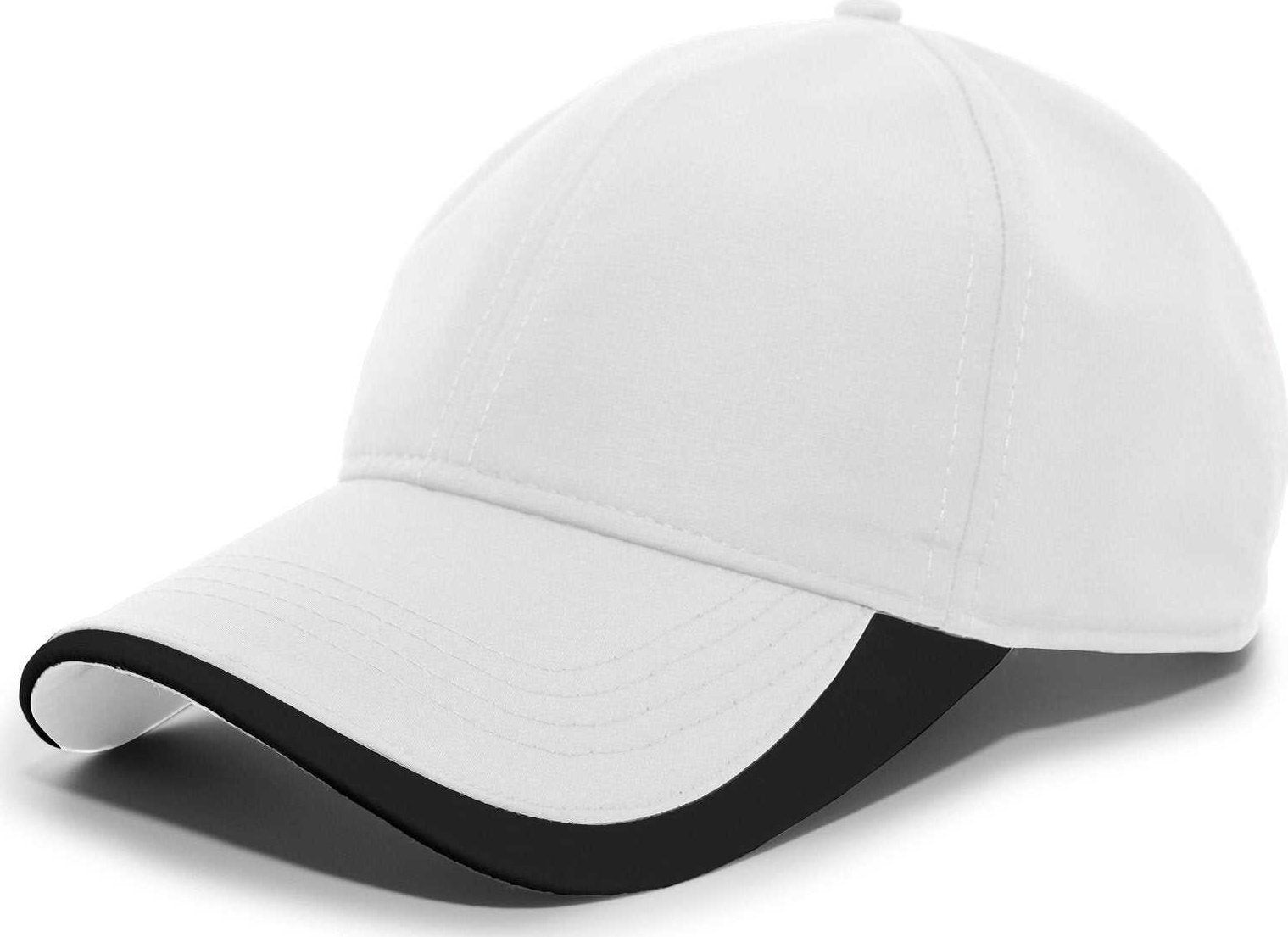 Pacific Headwear 424L Active Cap Hook-and-Loop Cap - White Black
