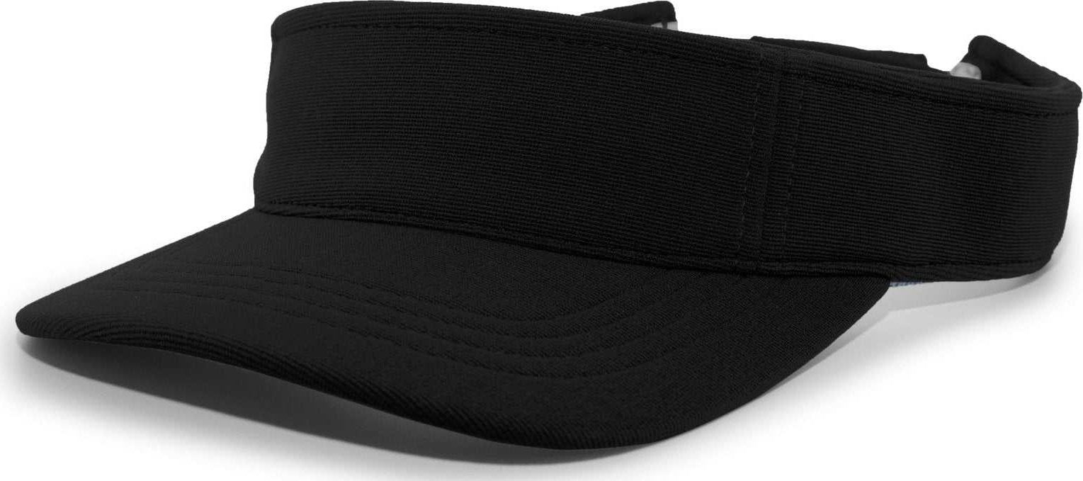 Pacific Headwear 598V M2 Performance Hook-and-Loop Visor - Black