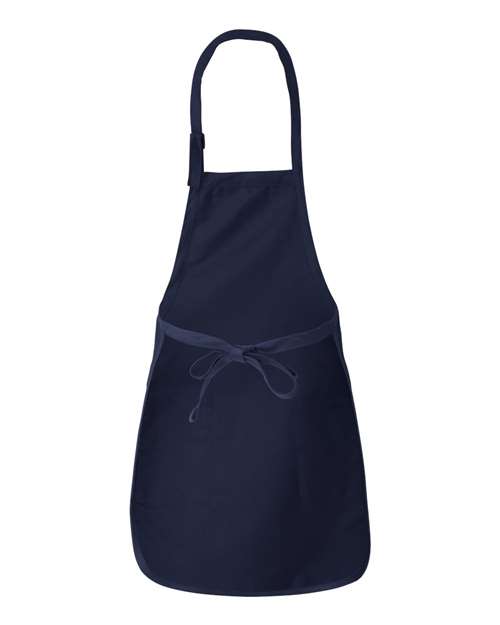 Q-Tees Q4350 Full-Length Apron with Pockets - Navy