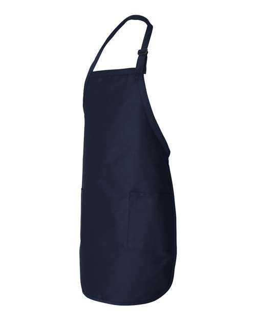 Q-Tees Q4350 Full-Length Apron with Pockets - Navy