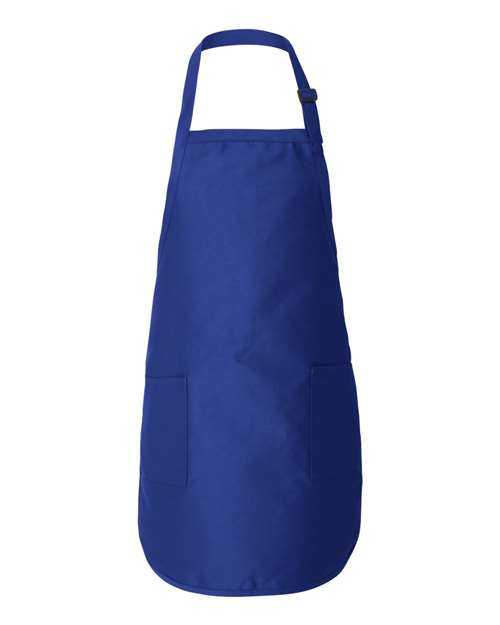 Q-Tees Q4350 Full-Length Apron with Pockets - Royal