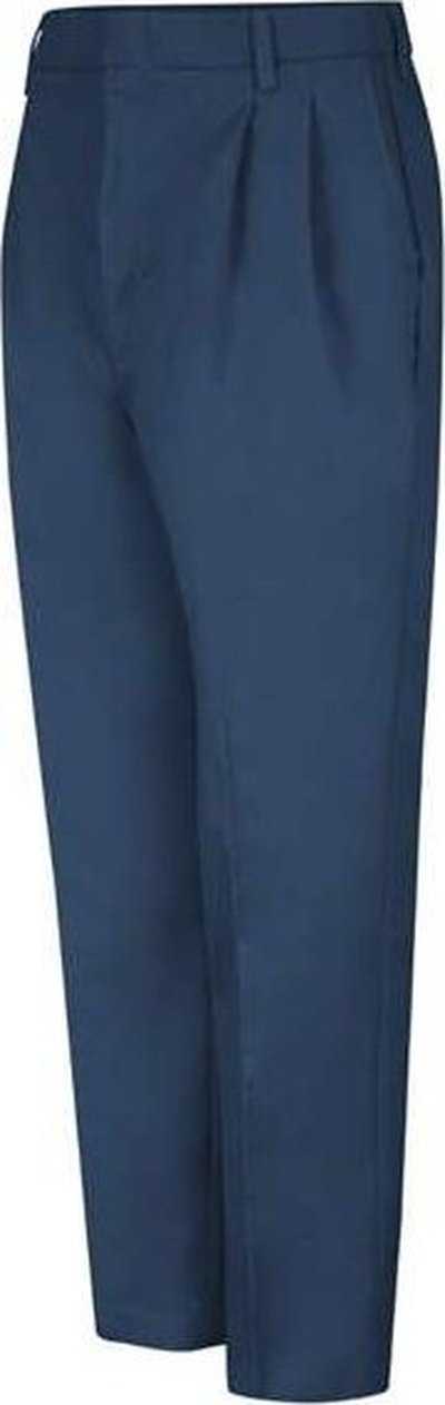 Red Kap PT38ODD Pleated Twill Slacks - Odd & Extended Sizes - Navy - Unhemmed