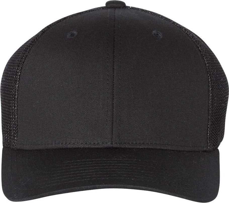 Richardson 110 Fitted Trucker with R-Flex Caps- Black