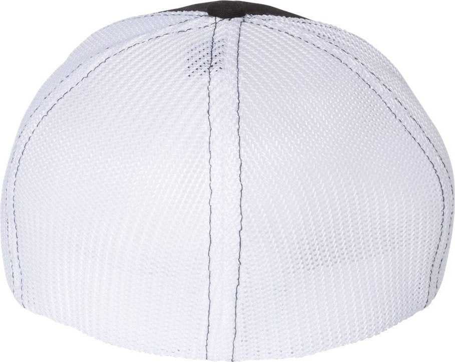 Richardson 110 Fitted Trucker with R-Flex Caps- Black White
